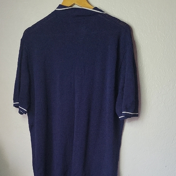 Paul Jones Navy Blue Button-Up Shirt Size XL - Picture 4 of 11